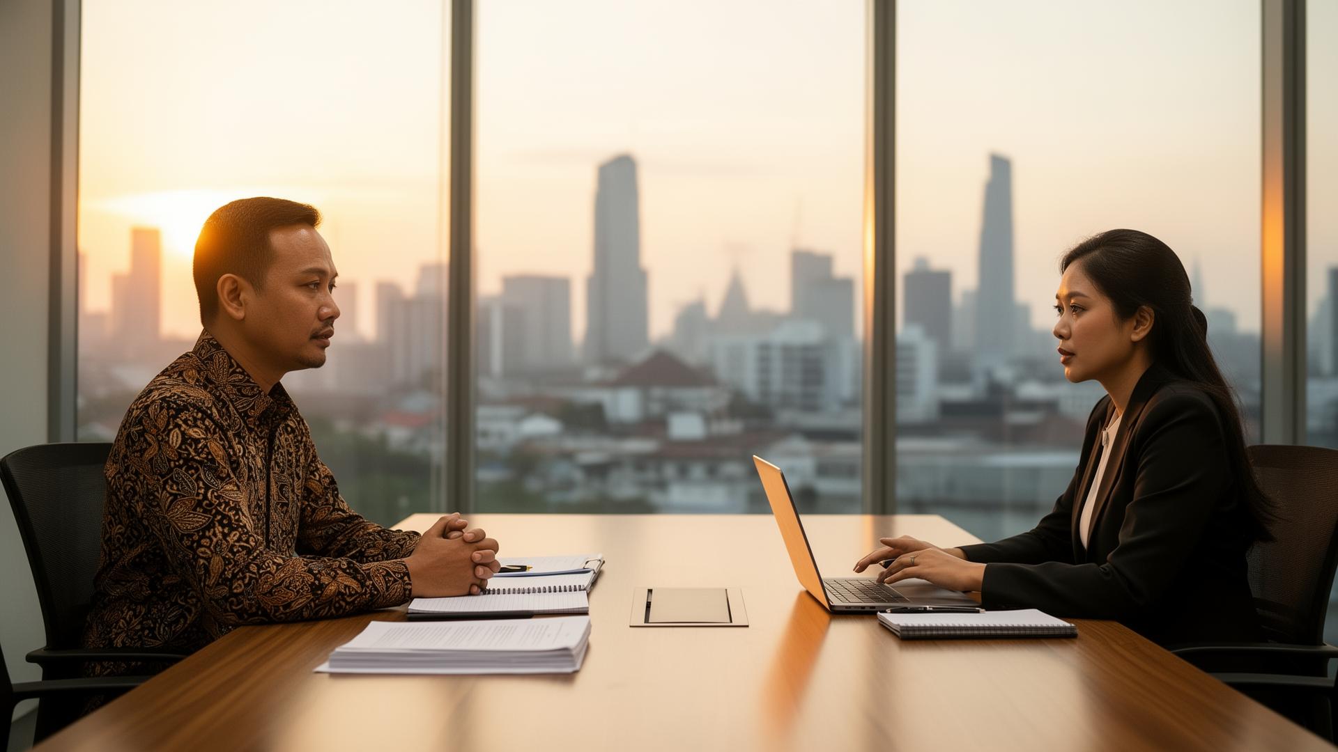 Norvex executive recruitment consultants interviewing a senior candidate
